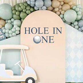 Golf Wall Decal - Golf Theme First Birthday Party Decoration,1st Birthday Party Decoration for Boys,Balloon Arch Decal,Photo Background Props (Golf Decal Blue)