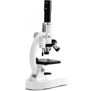64X-2400X Monocular Optical Microscope with Phone Holder & Fill Light, Biological Microscope Kit for Science Experiments & Teaching