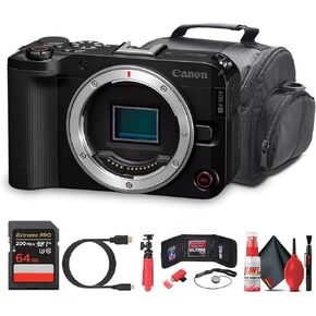 Canon EOS R50 V Mirrorless Camera (6895C002) | 24.2MP APS-C Sensor | 4K60p Video | Dual Pixel AF II | Lightweight for Vlogging + 64GB Card + Camera Bag + HDMI/Micro Cable + Tripod + More (Renewed)