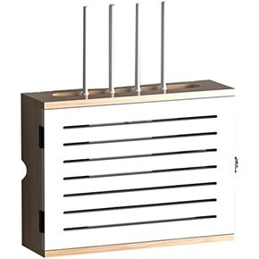 Router Storage Box，Wireless WiFi Wall Storage Box with Seamless Nails Decorative Storage Rack for Bedroom， Living Room Stands，C-36.5x11.5x27.5cm