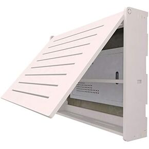 Router Storage Box，Router Storage Box WiFi Router Bracket Set-top Box Floating Wall Mounted Shelf Shelf Bracket for TV Accessories WiFi Router TV Box Set Top，White-42 * 7.5 * 36cm