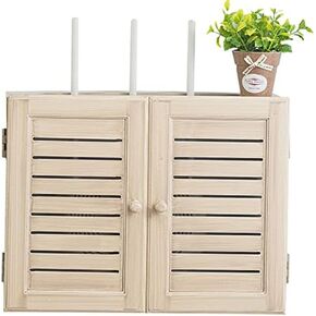 Router Storage Box，Wireless Router Storage Box Wall Mount Floating Shelf Cable Organizer Box Decorative Storage Rack for Bedroom， Living Room Stands，C-52x9.5x38cm