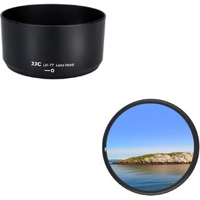 JJC HB-77 Reversible Lens Hood & 58mm Multi-Coated UV Filter for Nikon AF-P DX Nikkor 70-300mm f/4.5-6.3G ED VR,Nikon AF-P DX Nikkor 70-300mm f/4.5-6.3G ED Lens on Nikon D3500 D3400 D5600 D7500 & More