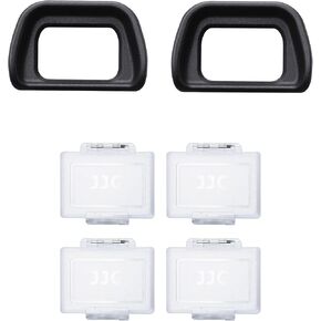 JJC FDA-EP10 Soft Eyecup Eyepiece Viewfinder & Battery Case Holder for Sony A6300 A6100 A6000 Cameras with Sony NP-FW50 Battery