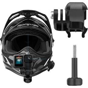 Motorcycle Helmet Chin Strap Mount Adapter, J-Hook Buckle Mount Kit, That Keeps The Camera Lens in The Center Position, for GoPro Hero, Insta360, DJI Osmo Action