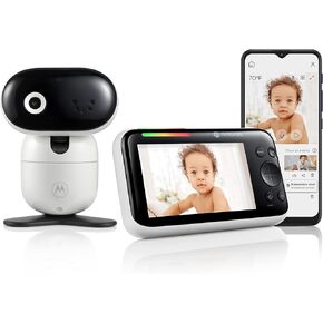 Motorola Nursery PIP1510 2-Camera Video Baby Monitor, 5" Screen, 2-Way Audio, 1000ft Range, Split Screen Viewing, Remote Pan/Tilt/Zoom, Lullabies (Renewed)