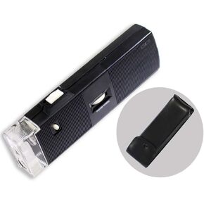50x Illuminated Pocket Microscope | Ultra-Bright LED | Compact 142 x 40 x 9mm Design | Protective PVC Pouch Included