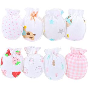 1 Pairs Newborn Baby Mittens Gloves Cotton Infant Toddler Scratch Mittens,Cotton