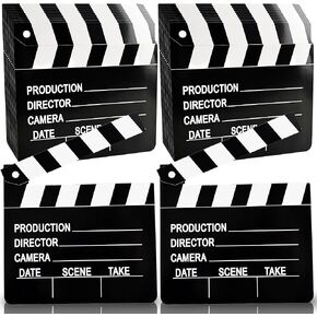 24 Pcs Movie Film Clap Board Film Props Clapboard Directors Clapper Clapboard Cut Action Scene Board for Photo Prop Acting Stuff