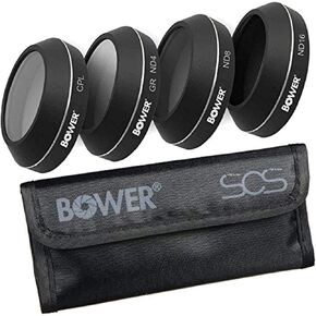 Bower Mavic Pro 4pc Professional Filter Kit | 4K HD Optics ND4, ND8, ND16, CPL Filter Set for Mavic Pro Drone Accessories. Enhance Your Aerial Photography