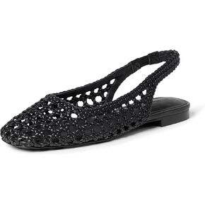 The Drop Women's Palma Woven Slingback Flat Sling Back Sandals