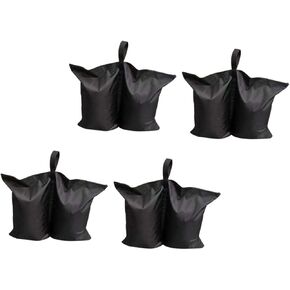 HEMOTON 4pcs Portable Tent Sandbag Durable Handy Weight Bags for Outdoor Tents Lightweight and Compact for Camping Picnics Events Fishing Black