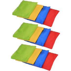 Vaguelly 12Pcs Sandbag for Outdoor Games Versatile Cloth Sandbags for Throwing and Coordination Play Fun for Indoor Outdoor Activities for Group Play Random Color