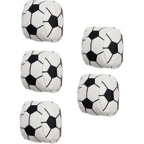 BESTonZON 5Pcs Soccer Shaped Sandbags for Durable Outdoor Sandbag Fun Playthings for Football Games Bright Color Design for Easy Attention