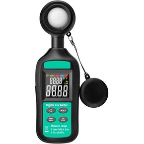 Light Meter, Luxmeter Digital Light Meter 200K Lux Meter Photometer Uv Meter UV Radiometer Handheld Illuminometer Photometer,for Plants, Car Headlights, Home & Office LEDs