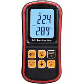 Light Meter, 5PCS Digital Split Lux Meter Light Meter 0~200000 Lux Luxometer Instrument Illuminance Tester LCD Light Meter Photometer,for Plants, Car Headlights, Home & Office LEDs