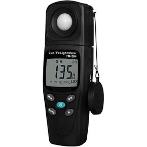 Light Meter, LUX/FC Light Meter Measure Ultraviolet Light Radiation Digital Luxmeter 200,000 Lux Light Meter Test Spectra Auto Range,for Plants, Car Headlights, Home & Office LEDs