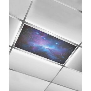 4 Pack Cute Cartoon Fluorescent Light Covers Rocket Moon Stars Night Sky Clouds Magnetic Light Covers Fluorescent Ceiling Shade Filters for Classroom Office School Home 4 x 2 Feet in Kuwait
