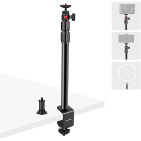 طاولة تركيب الكاميرا مع Magic Arm & Ball Head ، Table Light Stand with C Clamp و WebCam Stand Desk Camera Mount