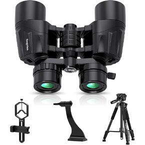 6-16x40 HD Binoculars for Adults, High Powered Binoculars with Phone Adapter,Tripod Adapter and Tripod for Birds Watching and Outdoor