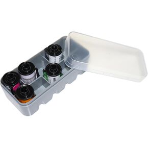 Metal 35mm Film Canister 10-Pack - Clear Top Film Case for 135 Camera Rolls Storage