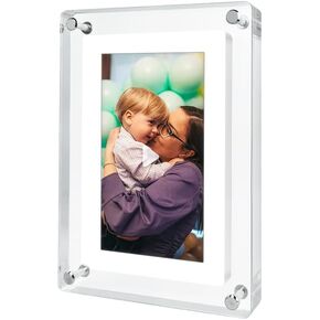 5 Inch Digital Picture Frame 854X480 HD IPS Screen Video Photo Frame Electronic,Built in 4GB Memory,Auto-Rotate Portrait and Landscape,Best Digital Frame for Gifting