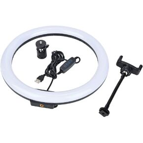 Ring Light, TPD668 12W 12 Inch 160 LED Dimmable Ring Light LED Circle Lights Laptop 3200K-5600K for Makeup, Live Stream with Ball Head Phone Clip
