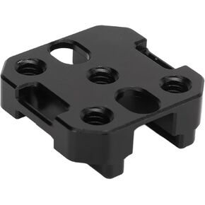 Cold Shoe Mount Adapter, Cold Shoe Mount Camera with 1/4in Screw Hole Shoulder Strap Buckle for Camera Cage Flashlight Monitor Microphone