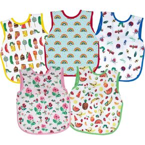 BapronBaby Eric Carle 5pc Gift Set - No Neck Tie Safer Bib - Baby & Toddler - Waterproof - PVC, BPA & Phthalate Free - 6m+