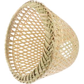 jojofuny 1pc Woven Lampshade Cover Versatile Rustic Light Accessory for Home Decor Pendant Shade for Dining Room Kitchen and Spaces Natural Design
