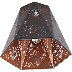Lamp ShadeWrought Iron Hollow Design Modern Style Table Lamp Shade,Cover for E27 E26 Lamp Holder for Table Lamps and Pendant Ceiling Lights
