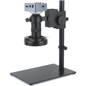 4K 60FPS Ultra HD Digital Video Microscope Camera with 130X C-Mount Lens - USB & HDMI Compatible for Industrial Use
