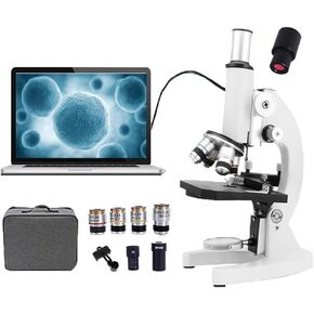 30000X/50000X/70000X HD Biological Microscope with Electronic Eyepiece & Phone Adapter, Professional Monocular Set for Students, Teaching & Lab Use(70000x)