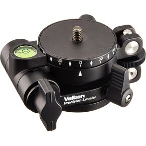Velbon 408464 دقة مستوي مستوي 2.1 بوصة (53 مم) القطر السفلي ملحق ثلاثي الأبعاد المغنيسيوم