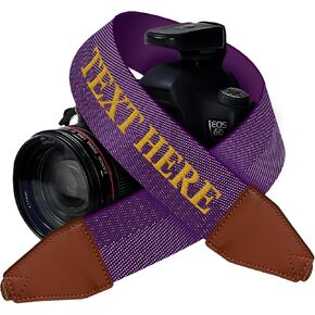 Custom Camera Strap, Embroidered Name Camera Strap Padded Universal Fit Neck Shoulder & Crossbody Strap Quick Release For DSLR/SLR/Mirrorless Canon Nikon Sony Compatible Photographers Gift - Black