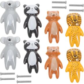 8pcs Animal Knobs for Boys and Girls Cabinet Drawer Knobs Wardrobe Door Handles Safe Durable