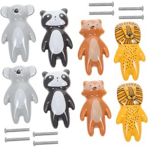 Cute Animal Shape Knobs for Dresser Cabinet Drawer 8pcs Set Easy Install Pulls