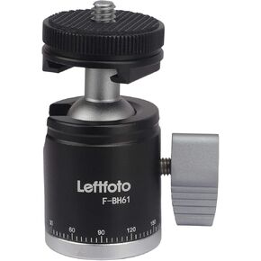 Camera Tripod Mini Ball Head Adapter 360 Degree Rotatable Pan 90°Tilt with Cold Shoe Mount with 1/4" Screw for DSLR Cameras Cell Phone Tripods Monopods Camcorder Light Stand Speedlight Quick Release