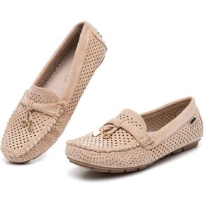 Bernal Loafers for Women with Buckle Comfortable Lightweight Penny Loafers Business Casual Loafers Slip On Flat Work Shoes Non Slip Walking Shoes