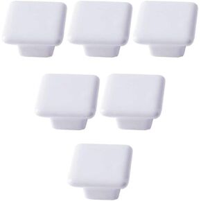Bar Pulls,Knobs,Bow Pull Handle，6 pcs Kitchen Cabinet Handles and Knobs Multi-Color Children's Cabinet Handle, Wardrobe Knobs Dresser Door Decorative Kitchen Cabinet Knob Ceramic Handle(Whi