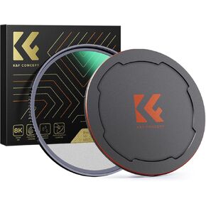 K&F Concept 62mm Black Diffusion Mist 1/4 Filter Kit (Black Diffusion 1/4 Filter + Lens Cap) Cinematic Effect Filter for Video, Vlog, Portrait Photography Camera Lens Filter