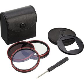 Fotodiox Pro WonderPana Go H3+ and HERO4 Standard Kit with Three Filters (UV, CPL, ND8) and Cap - GoTough Filter Adapter System for HERO3+ and HERO4 Skeleton Housing Case