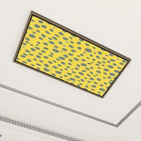 4 Pack Fluorescent Light Covers for Ceiling Lights Seamless pattern stars polka dots Cute baby for new boy Pattern for Decorative Magnetic Fluorescent Covers for Classroom Office Home 2x4 ft