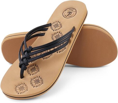 Trendy Women’s Flip Flops | Comfortable & Stylish Knotted Strap Sandals | Non-Slip Rubber Sole for Indoor & Outdoor Fashionable Footwear for Daily Use in Saudi Arabia