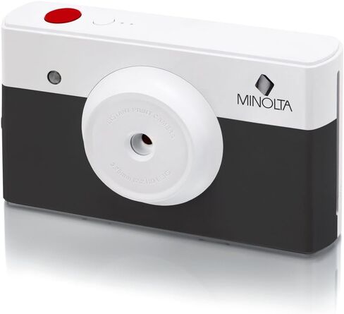 Minolta MNCP10-CH Instapix 2 في 1 كاميرا رقمية للطباعة الفورية وطابعة بلوتوث (وردي مرجاني) + حقيبة كاميرا + قطعة قماش للتنظيف من الألياف الدقيقة من Diginerds in Kuwait