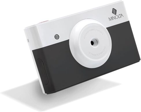Minolta MNCP10-CH Instapix 2 في 1 كاميرا رقمية للطباعة الفورية وطابعة بلوتوث (وردي مرجاني) + حقيبة كاميرا + قطعة قماش للتنظيف من الألياف الدقيقة من Diginerds in Kuwait