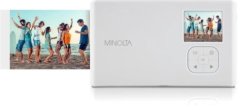 Minolta MNCP10-CH Instapix 2 في 1 كاميرا رقمية للطباعة الفورية وطابعة بلوتوث (وردي مرجاني) + حقيبة كاميرا + قطعة قماش للتنظيف من الألياف الدقيقة من Diginerds in Kuwait