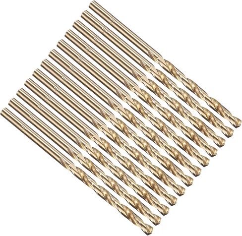 PATIKIL #30 بتات الحفر ، Jobber Straight Shank M2 الصلب عالي السرعة 135 درجة الذهب للمعادن الصلبة من الفولاذ المقاوم للصدأ - 12 حزمة in Kuwait
