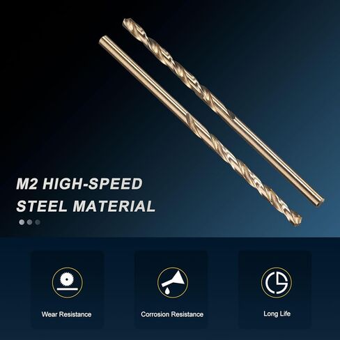 PATIKIL #30 بتات الحفر ، Jobber Straight Shank M2 الصلب عالي السرعة 135 درجة الذهب للمعادن الصلبة من الفولاذ المقاوم للصدأ - 12 حزمة in Kuwait