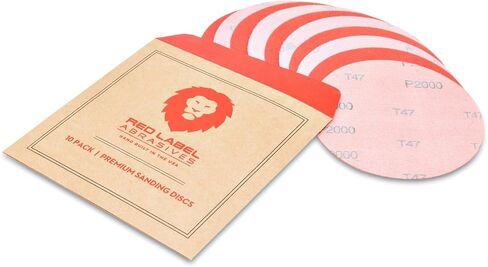 Red Label Abrasives 5 Inch 1500 Grit High Performance Hook and Loop Wet/Dry Film Sanding Discs, 10 Pack in Saudi Arabia